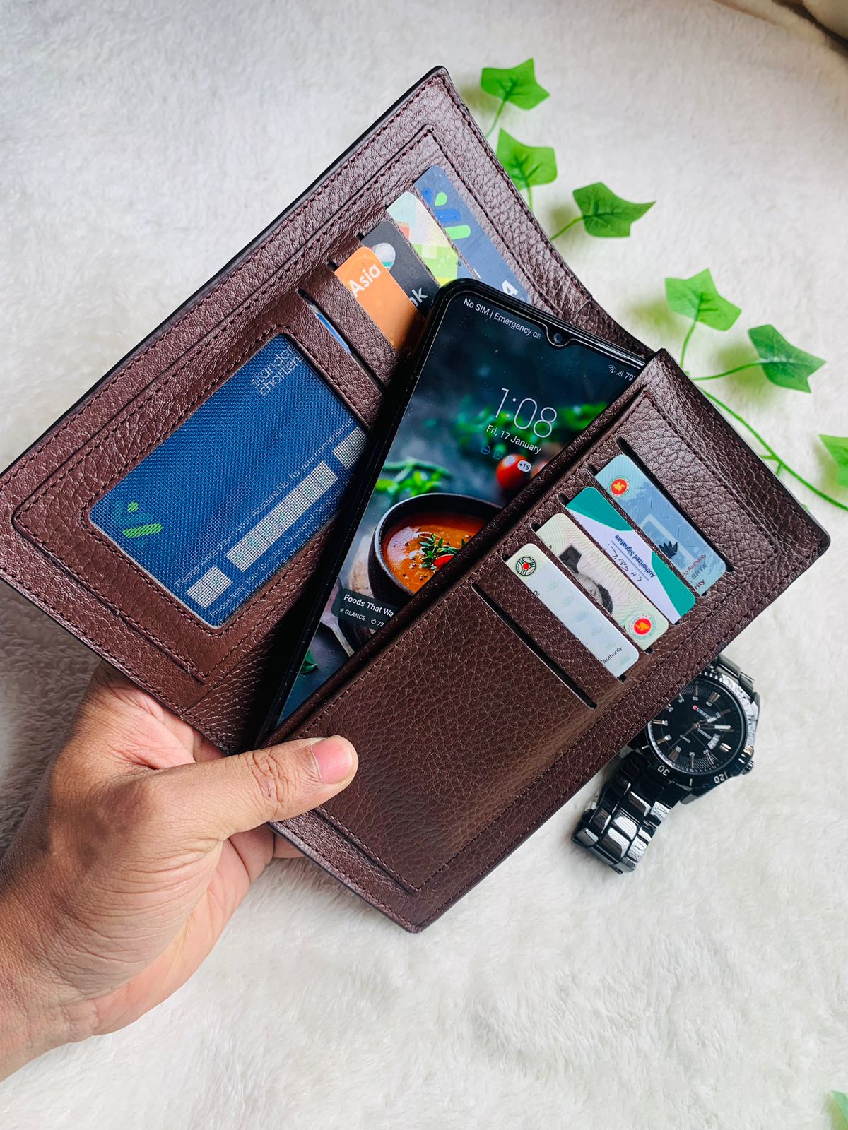 Premium Genuine Leather Long Wallet for Men